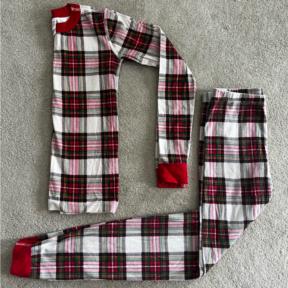 Hanna Andersson Plaid Kids Pajamas - Red and Black size 14